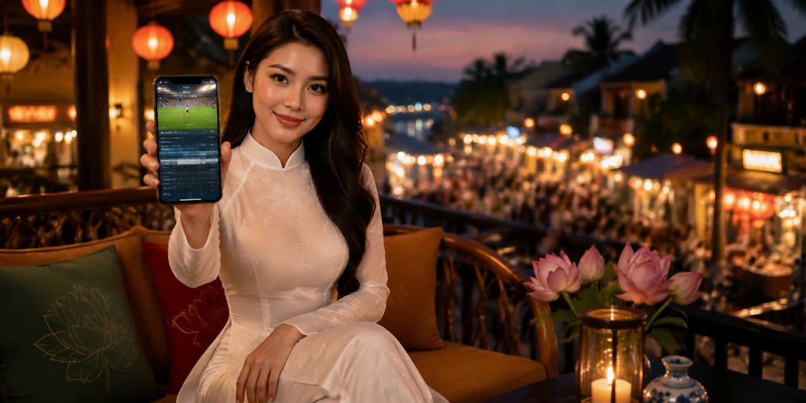 Người chơi cá cược thể thao tại Phú Quốc trong trang phục áo dài truyền thống